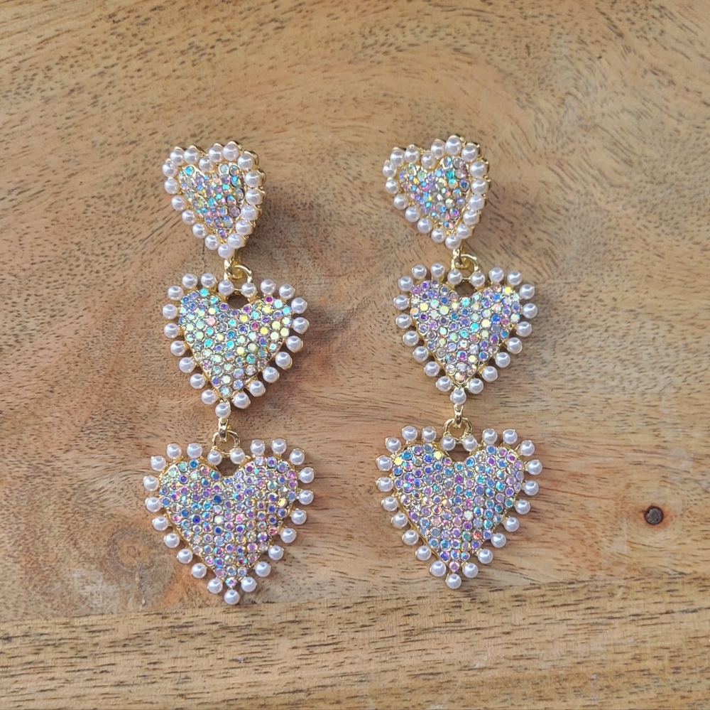 Heart Drop Earrings